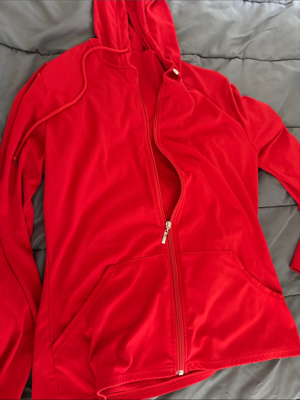 Red Hooded Zip-Up Jacket - Brand: